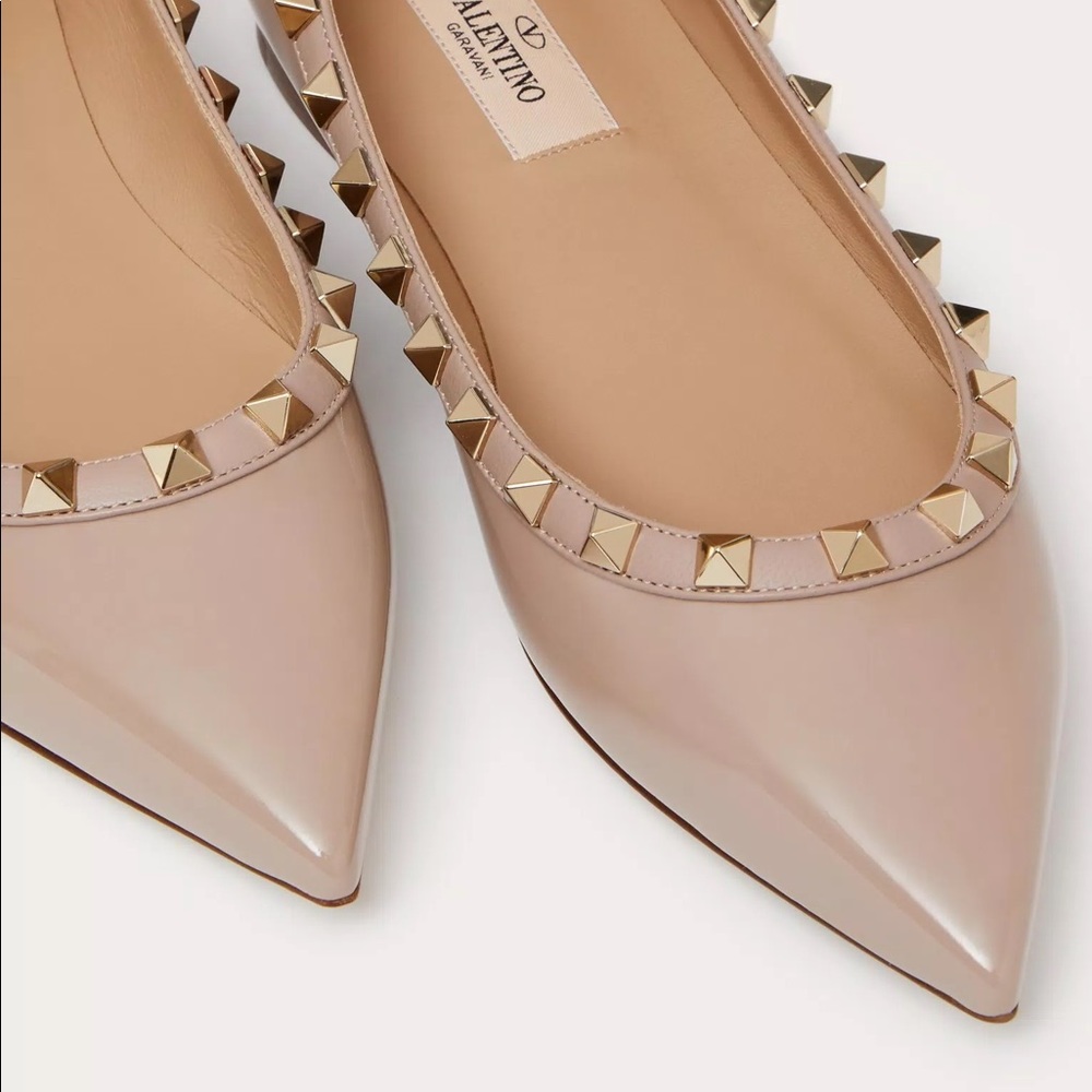 Sold Valentino Patent Rockstud Ballet Flats